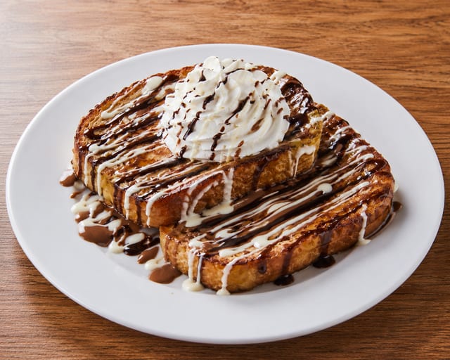 Tri Chocolate French Toast.