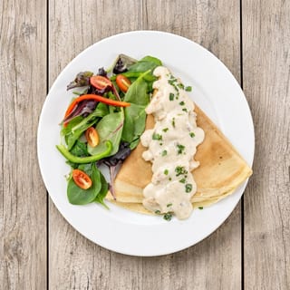 Chicken Alfredo Crepe