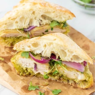 Chicken Pesto Club sandwich